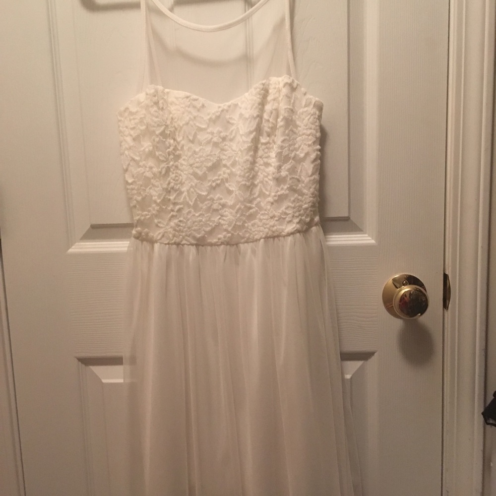 White shirt prom/homecoming dress